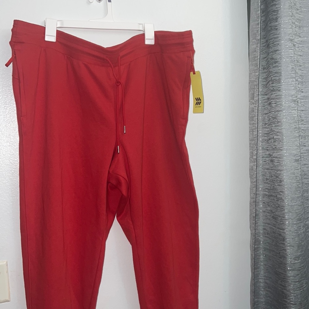 New 2X- All In Motion Red joggers Sweatpants XXL